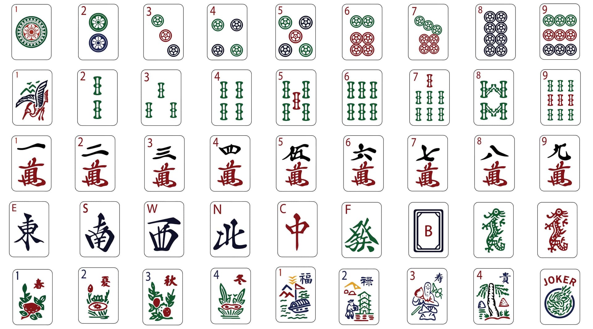American Mahjong Tile Bundle — Step-by-step 3D assembly diagram