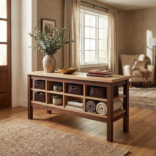 Heavy Duty Workbench Plans with Tool Storage — 3D exploded assembly view