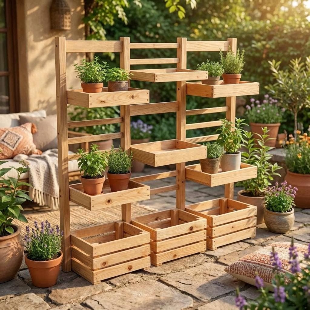 Tiered Plant Stand Plans — Cut list and material detail