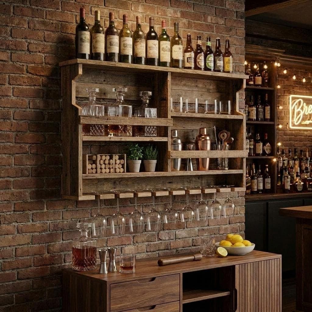 Wall Mounted Wine Rack Plans — Step-by-Step DIY Woodworking Plans PDF Blueprint