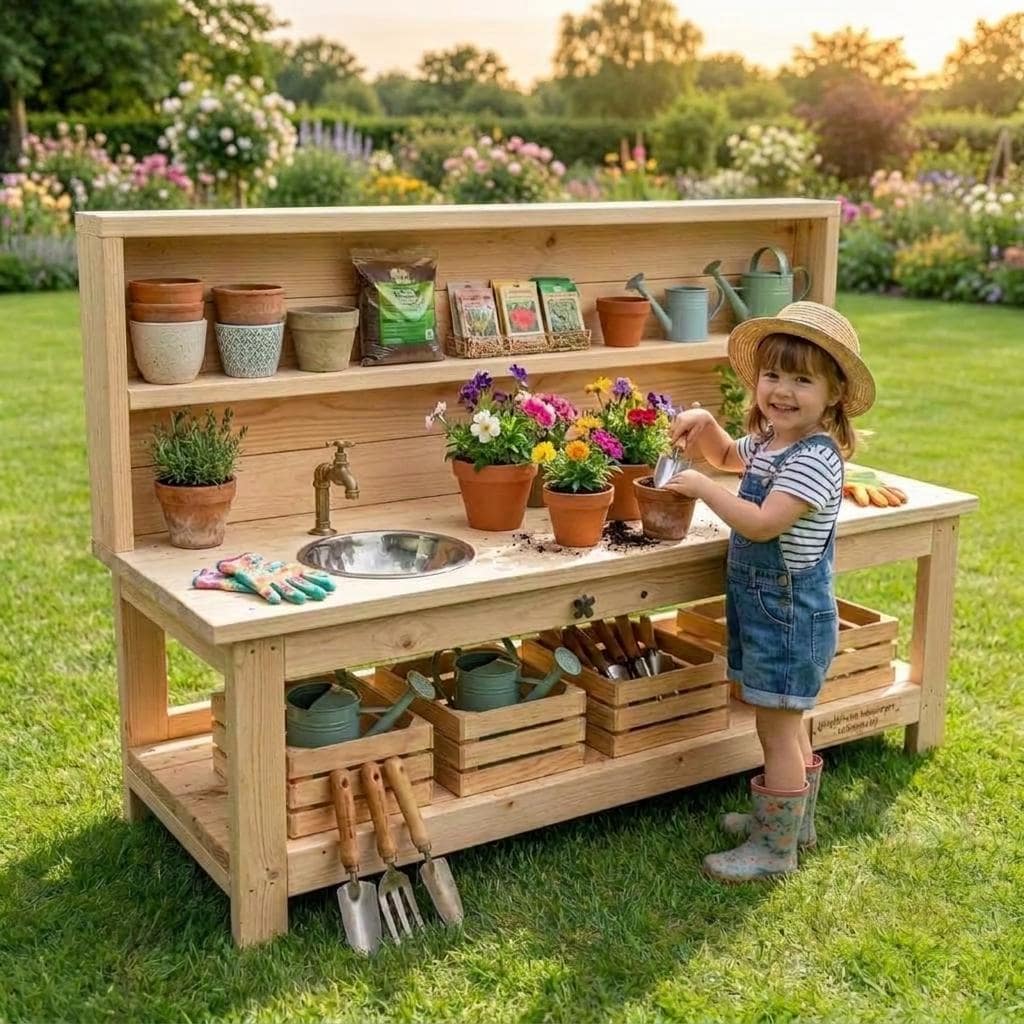 Wide Mud Kitchen Plans PDF — PDF Woodworking Blueprint DIY Plans
