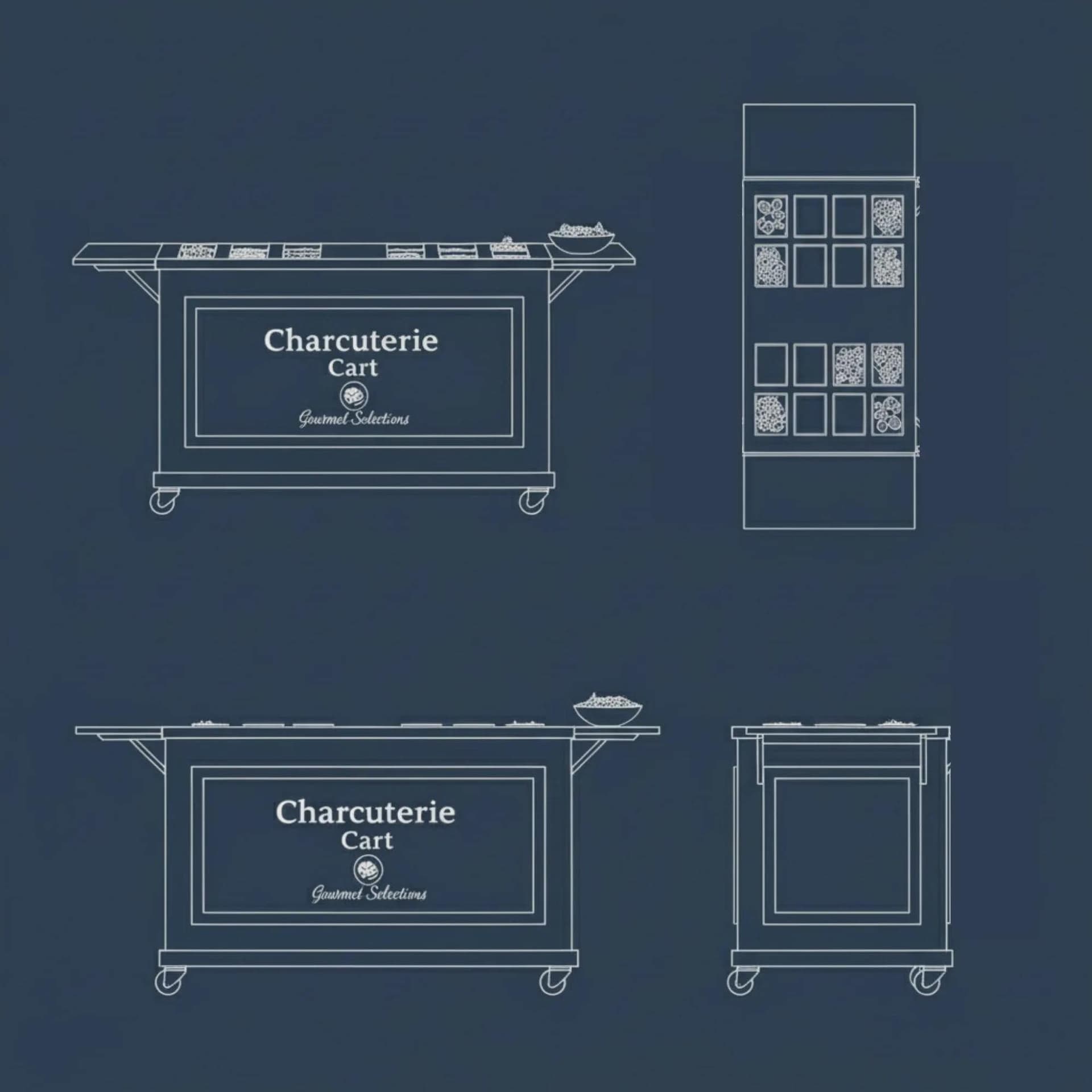 DIY Collapsible Charcuterie Cart Plans — Material and lumber overview