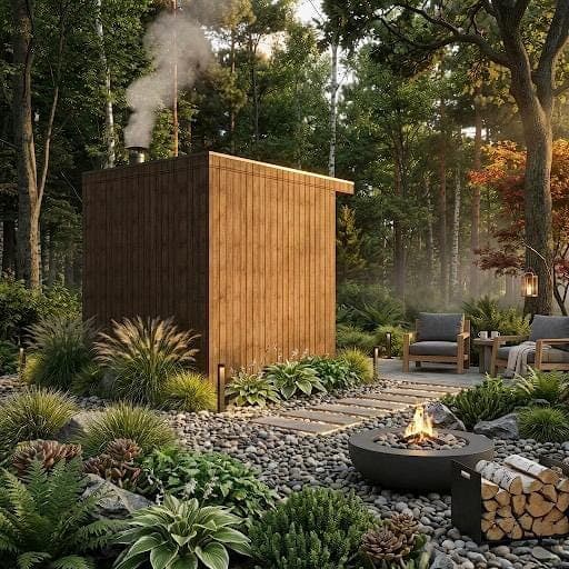Modern Outdoor Sauna Plans — Material and lumber overview