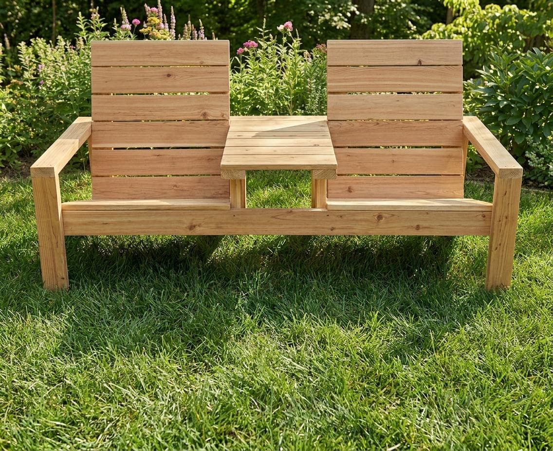 Double Garden Chair Bench Plans — Step-by-Step DIY Woodworking Plans PDF Blueprint