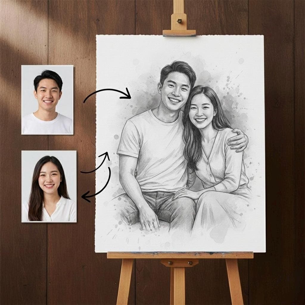 Custom Memorial Portrait From Photos — Material and lumber overview