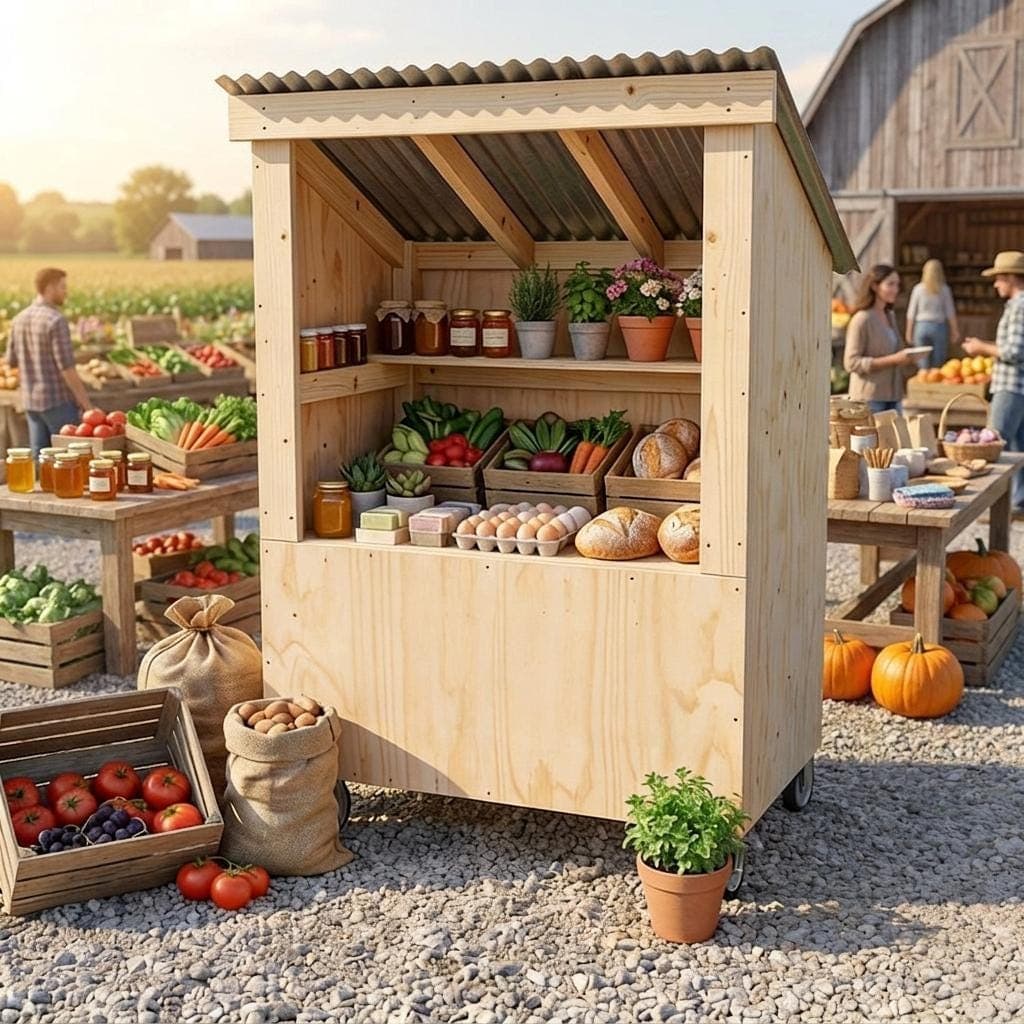 DIY Farmstand Plans — Step-by-Step DIY Woodworking Plans PDF Blueprint