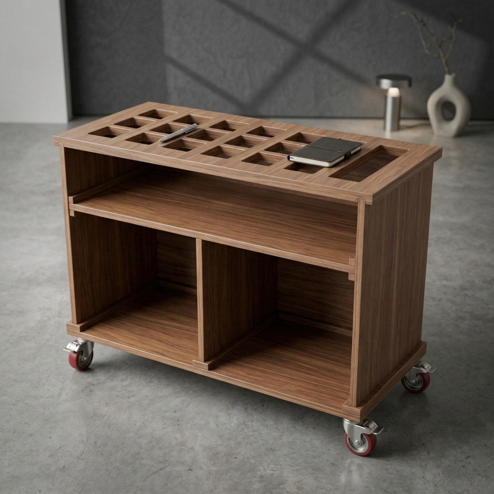 DIY Mobile Bar Cart Plan — Cut list and material detail
