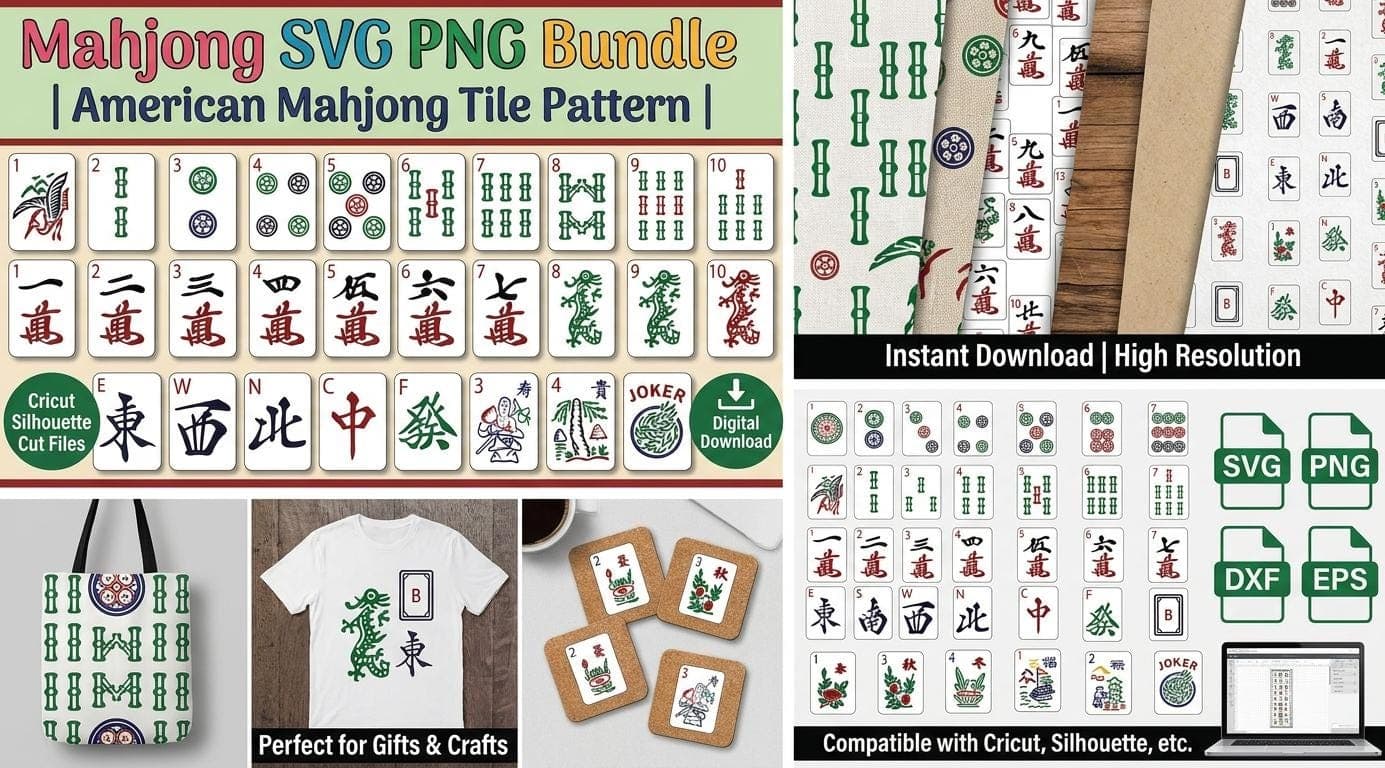 Mahjong Bundle — Step-by-Step DIY Woodworking Plans PDF Blueprint