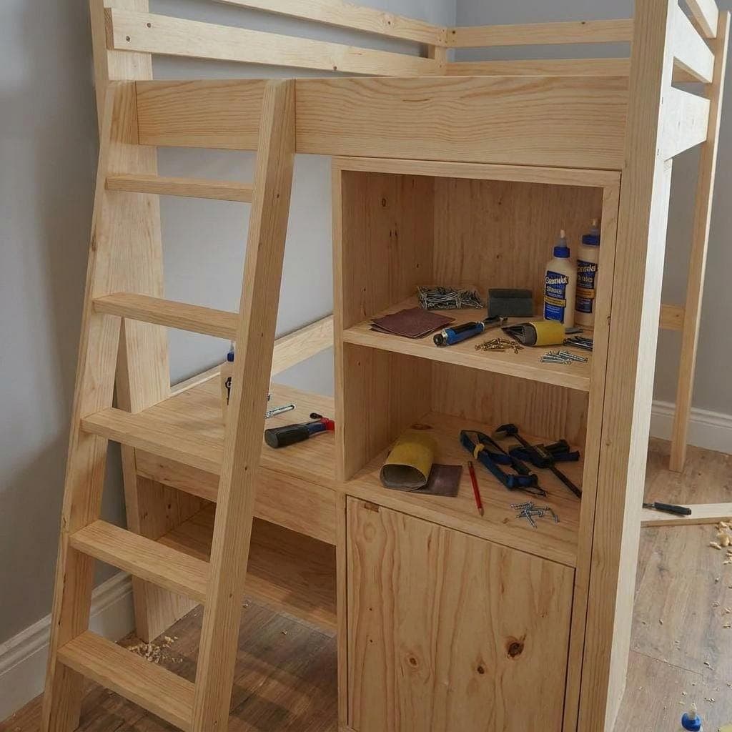 DIY Full Size Loft Bed Plans — Material and lumber overview