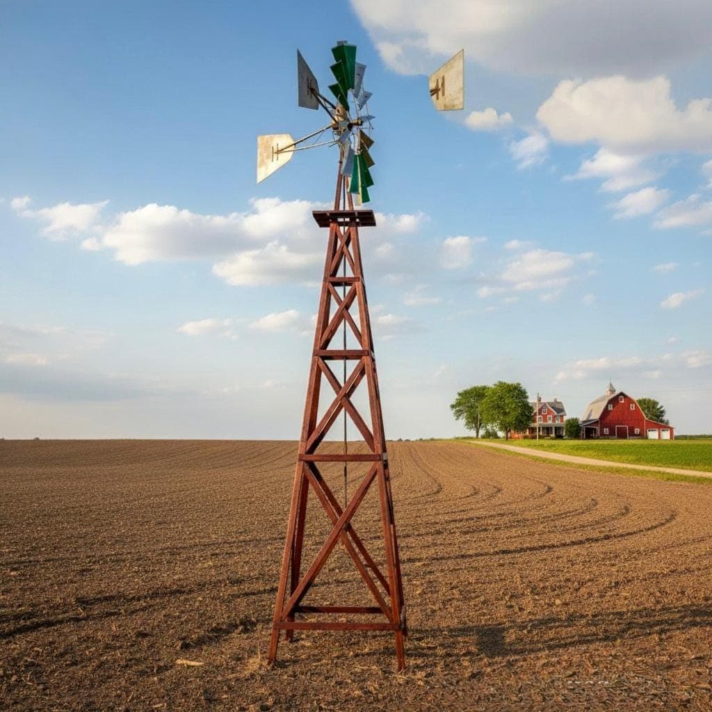DIY 13 FT Wooden Windmill Plans — 3D exploded assembly view