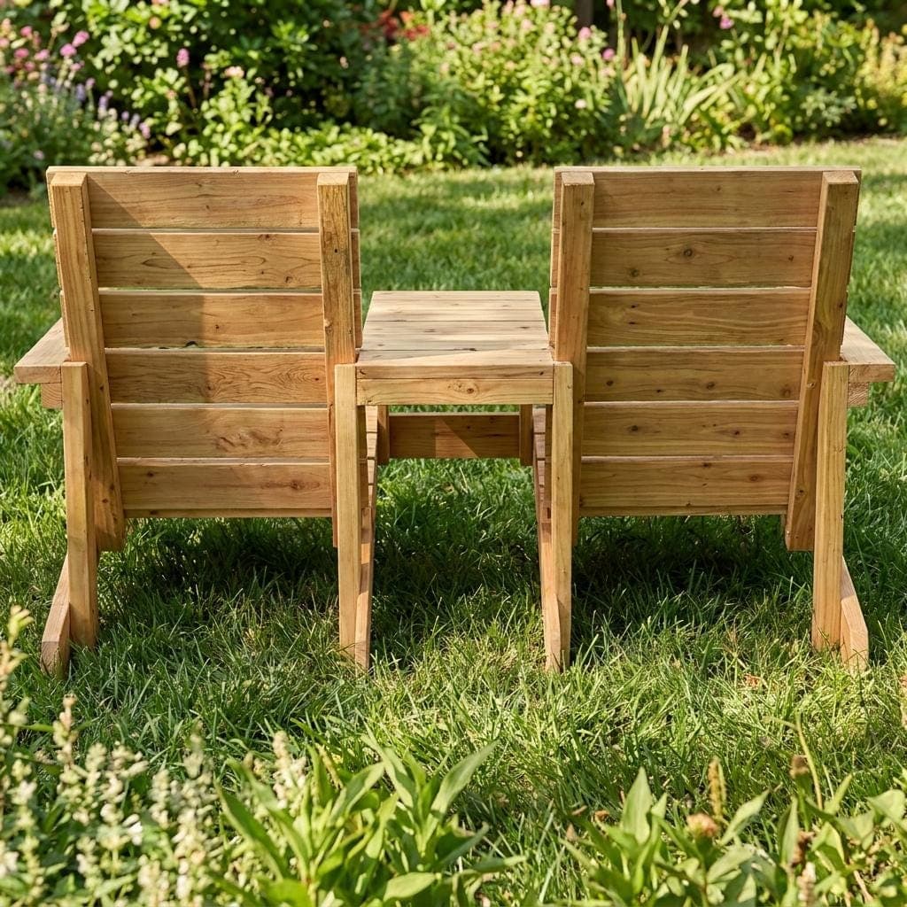 Double Garden Chair Bench Plans — Dimension diagram