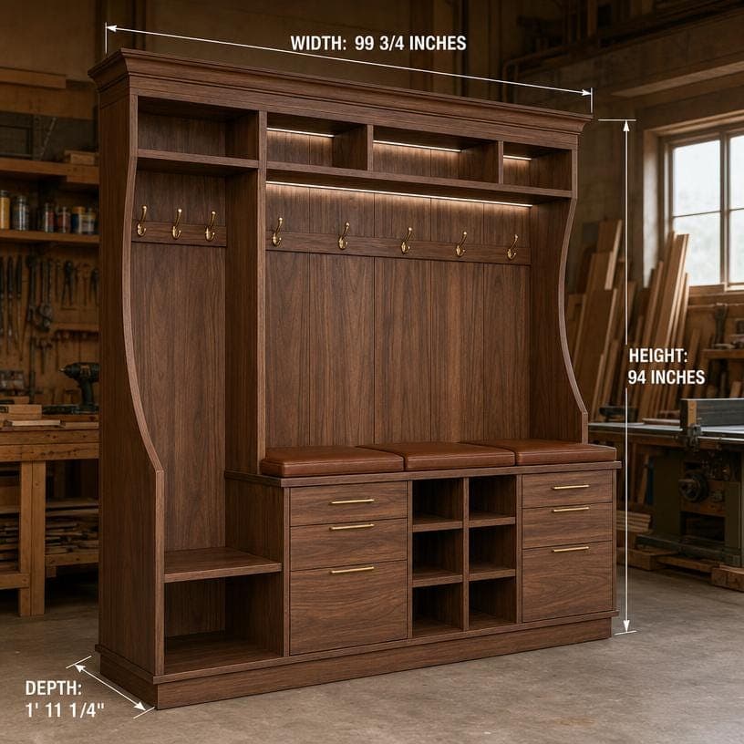 Built-In Cabinets Plans — Step-by-step 3D assembly diagram