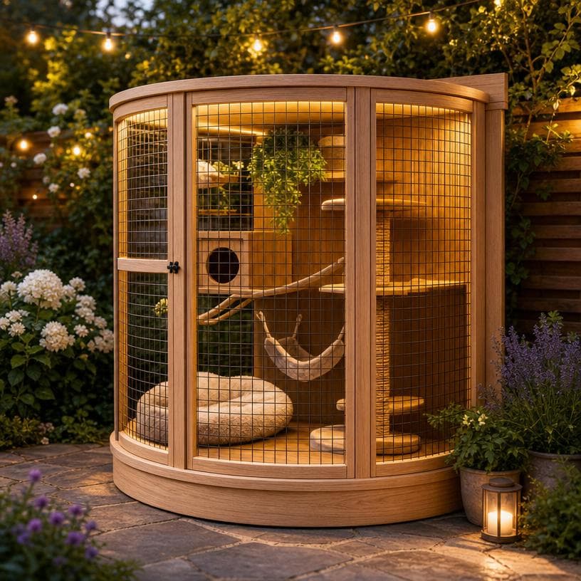 DIY Curved Window Catio Plans — Step-by-Step DIY Woodworking Plans PDF Blueprint