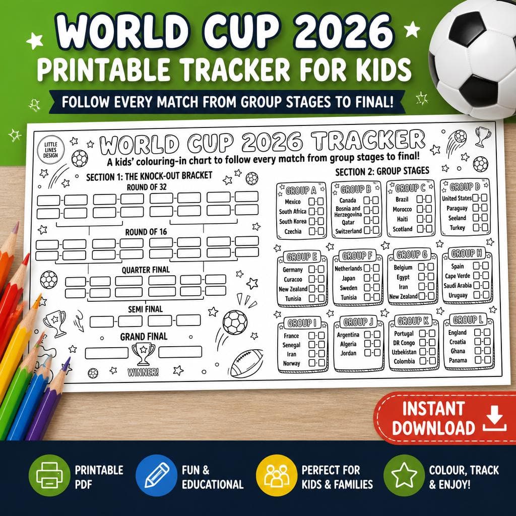 World Cup 2026 Tracker for Kids — Material and lumber overview