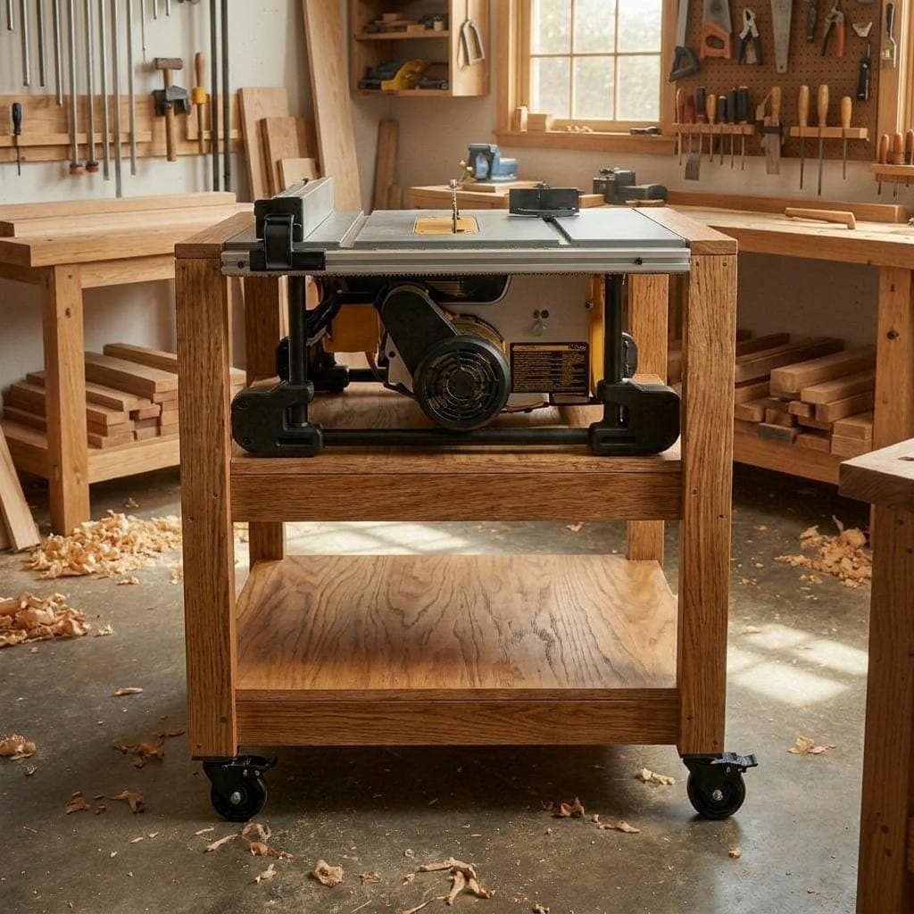 Mobile Miter Saw Station Plans — Cut list and material detail