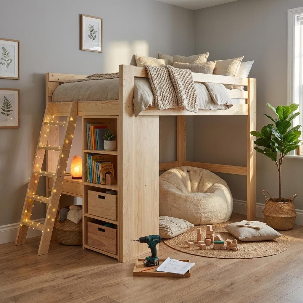 DIY Full Size Loft Bed Plans — Step-by-Step DIY Woodworking Plans PDF Blueprint
