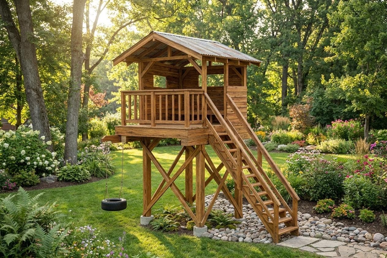 Treehouse Plans PDF — Step-by-Step DIY Woodworking Plans PDF Blueprint