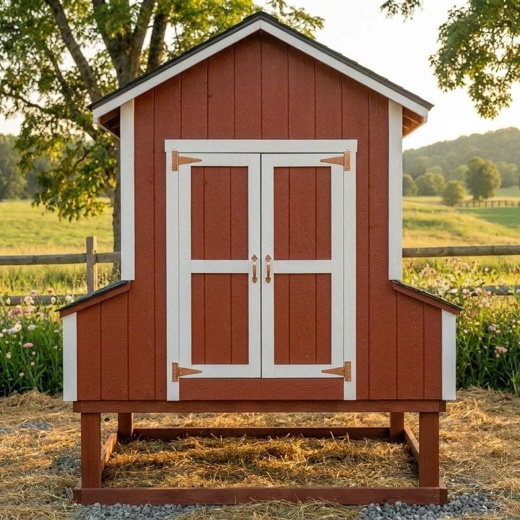 DIY Raised Chicken Coop Plans — Cut list and material detail