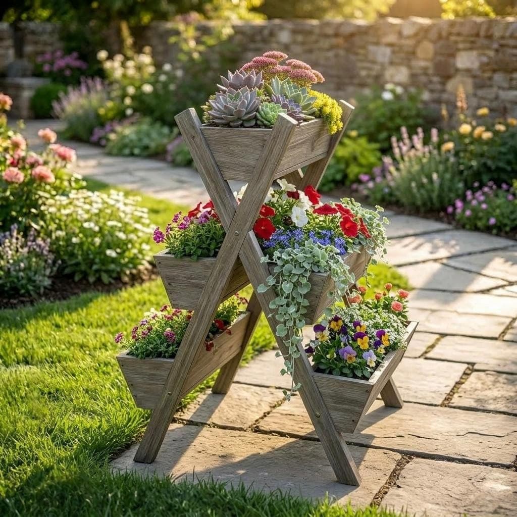 5-Tier Garden Planter Plans — Material and lumber overview