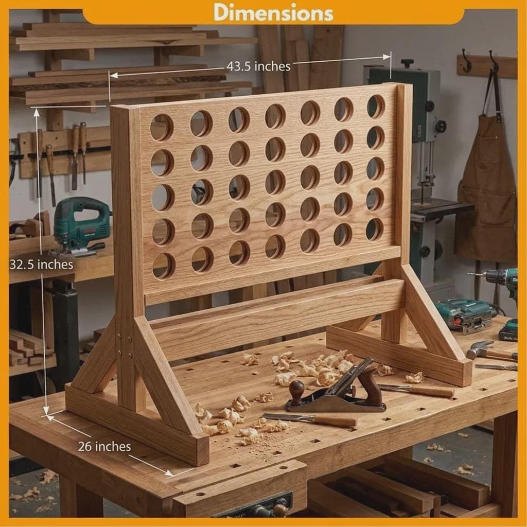 Giant Connect Four Plans — Step-by-step 3D assembly diagram