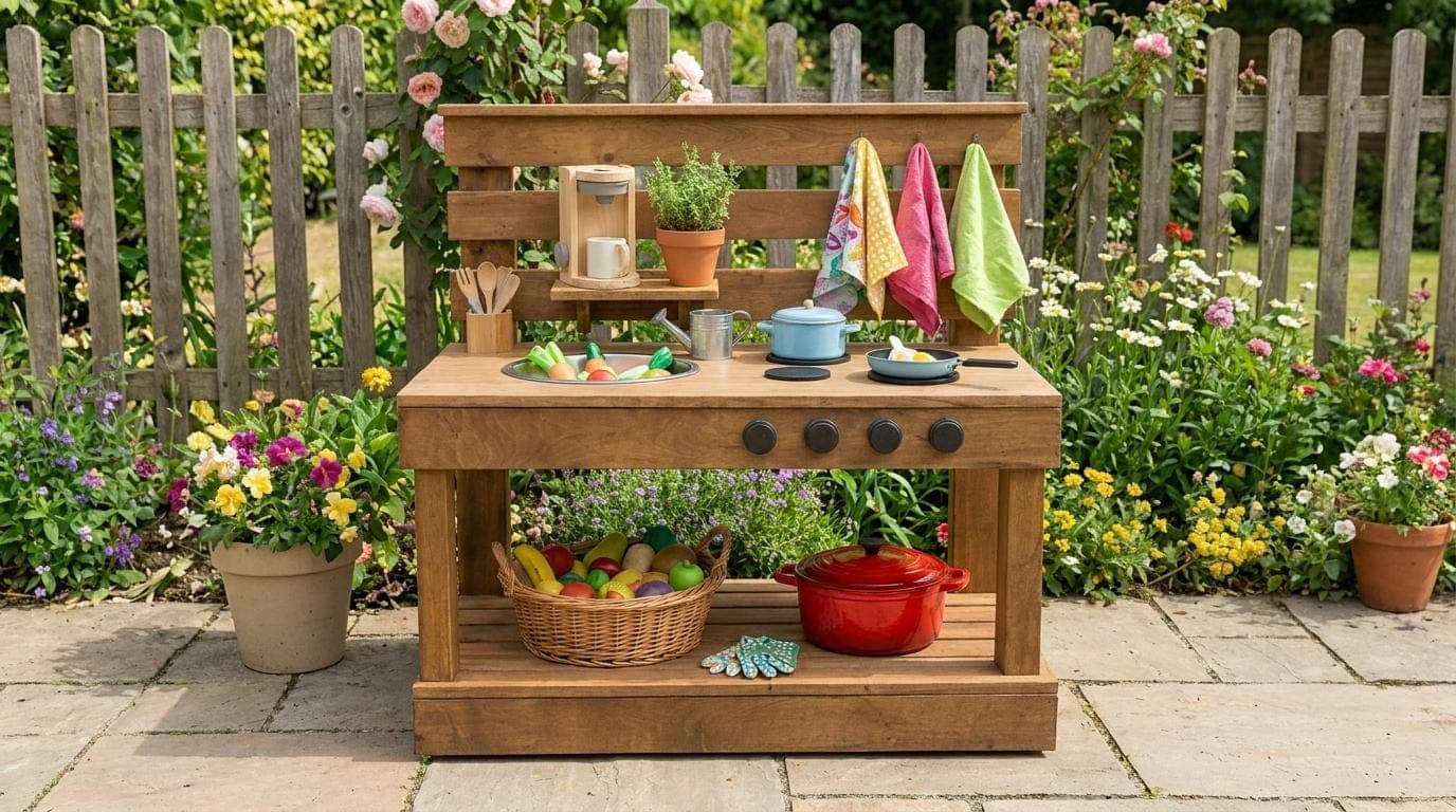 Kids Mud Kitchen Woodworking Plans — Cut list and material detail