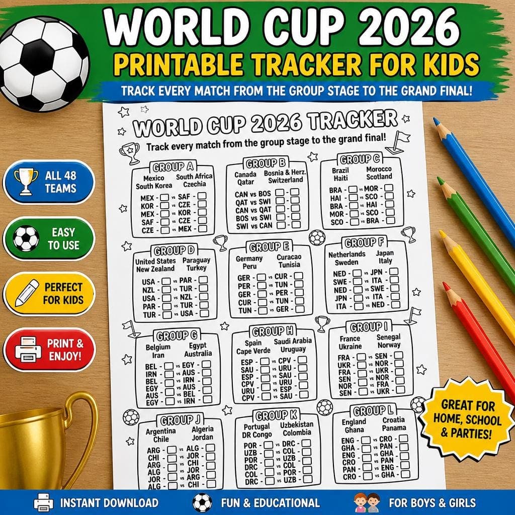 World Cup 2026 Tracker for Kids — Step-by-step 3D assembly diagram