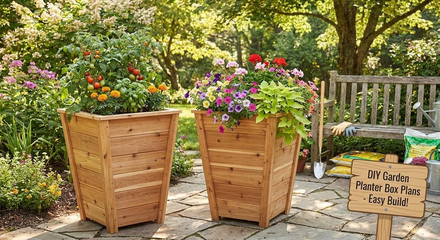 DIY Planter Box Plans — Step-by-step 3D assembly diagram