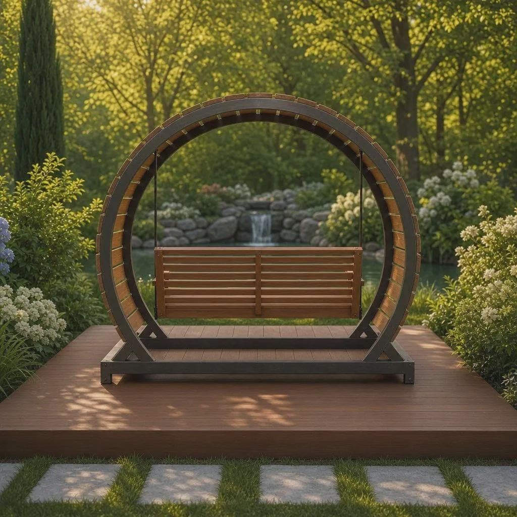 Circular Pergola Porch Swing Plans — Cut list and material detail