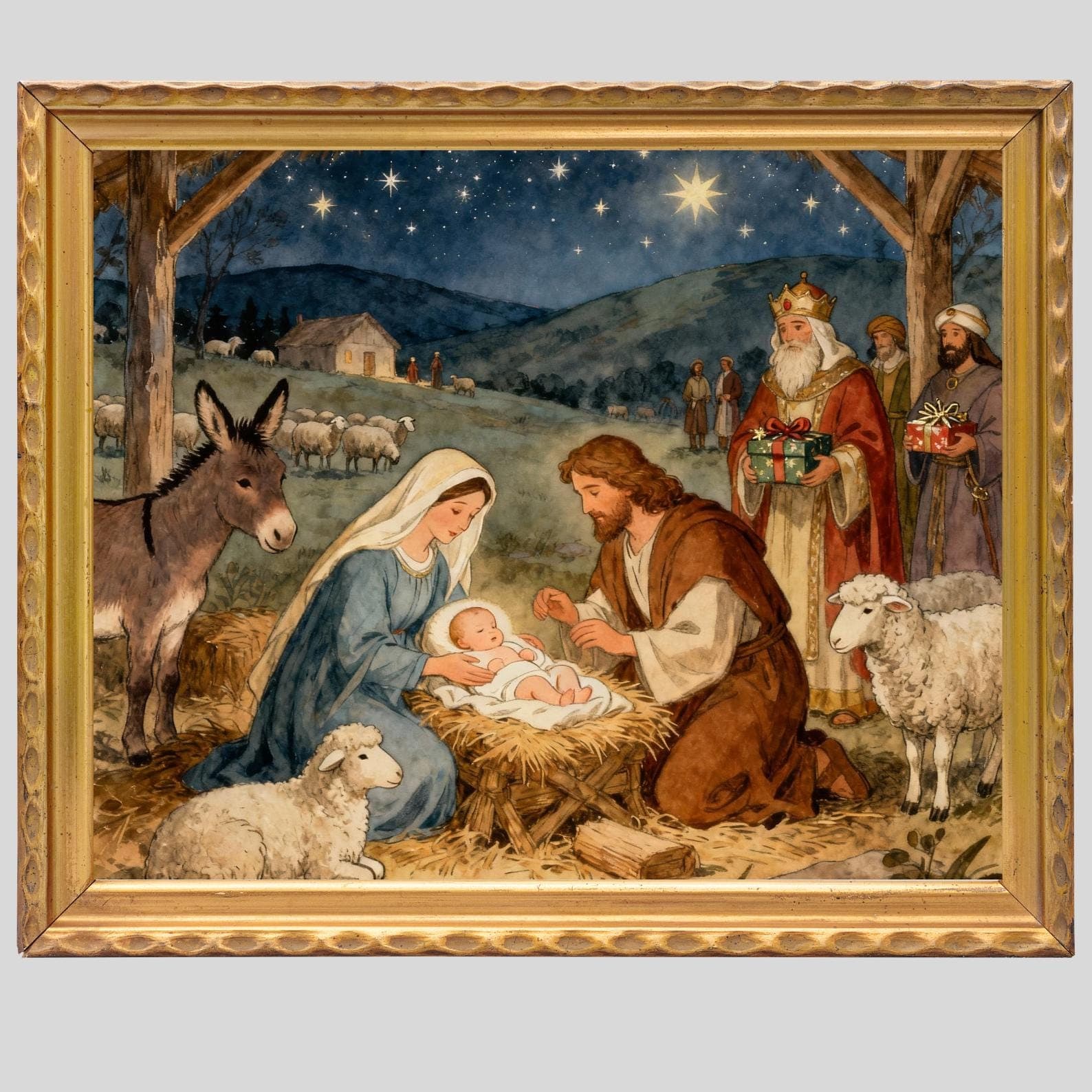 Vintage Christmas Prints Bundle — Material and lumber overview