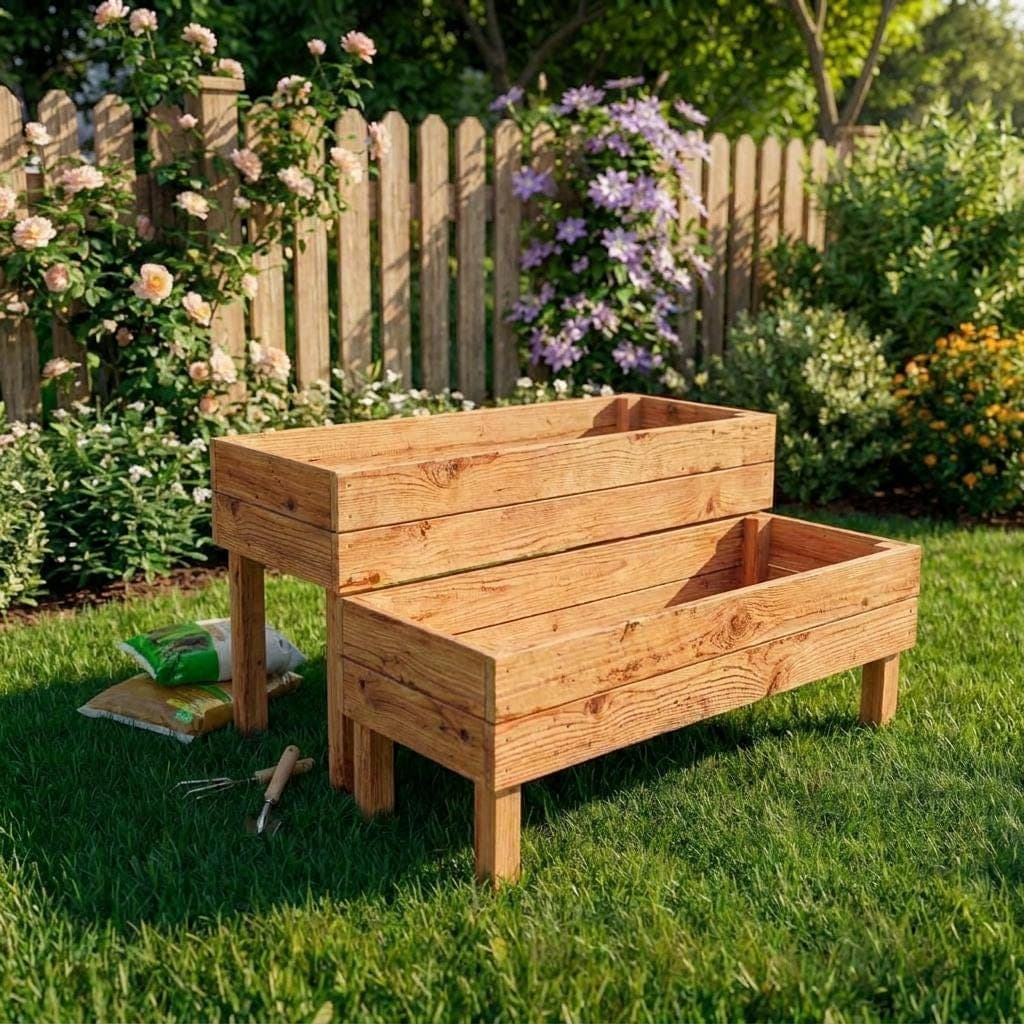 Tiered Planter Box Plans — Step-by-Step DIY Woodworking Plans PDF Blueprint