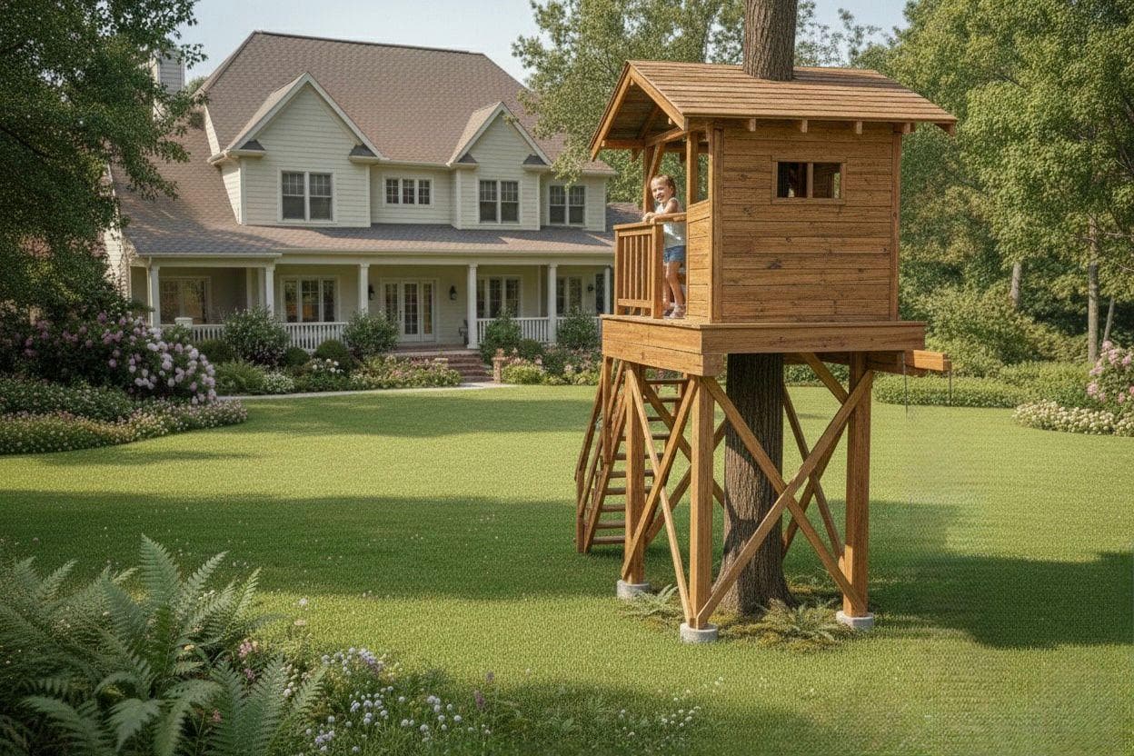 Treehouse Plans PDF — Finished build photo