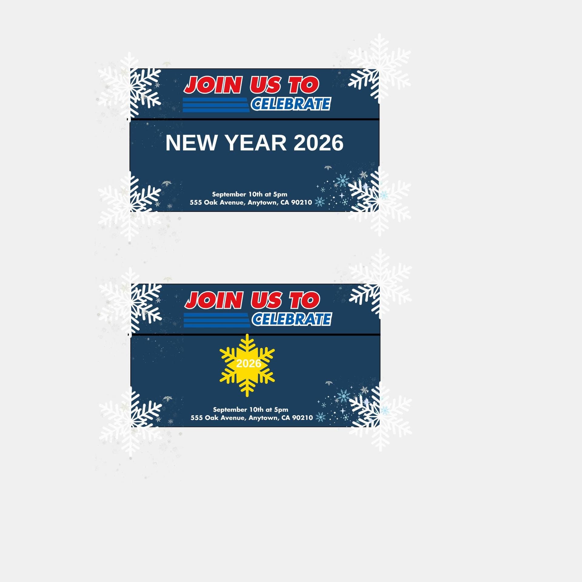 Costco New Year Party — 3D exploded assembly view