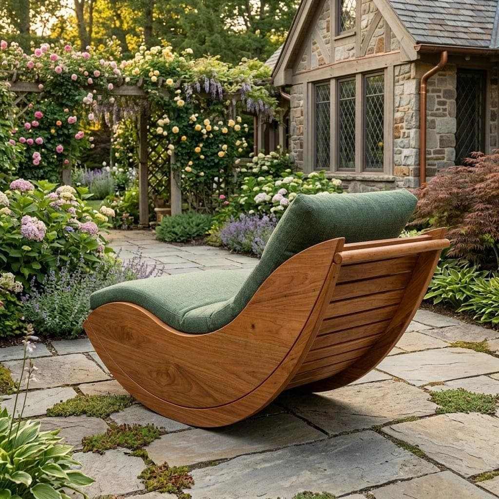 Arc Rocking Lounger Chair Plans — Cut list and material detail