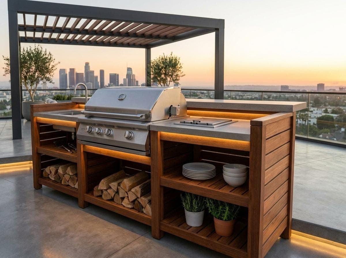DIY Outdoor Kitchen Plans — Dimension diagram