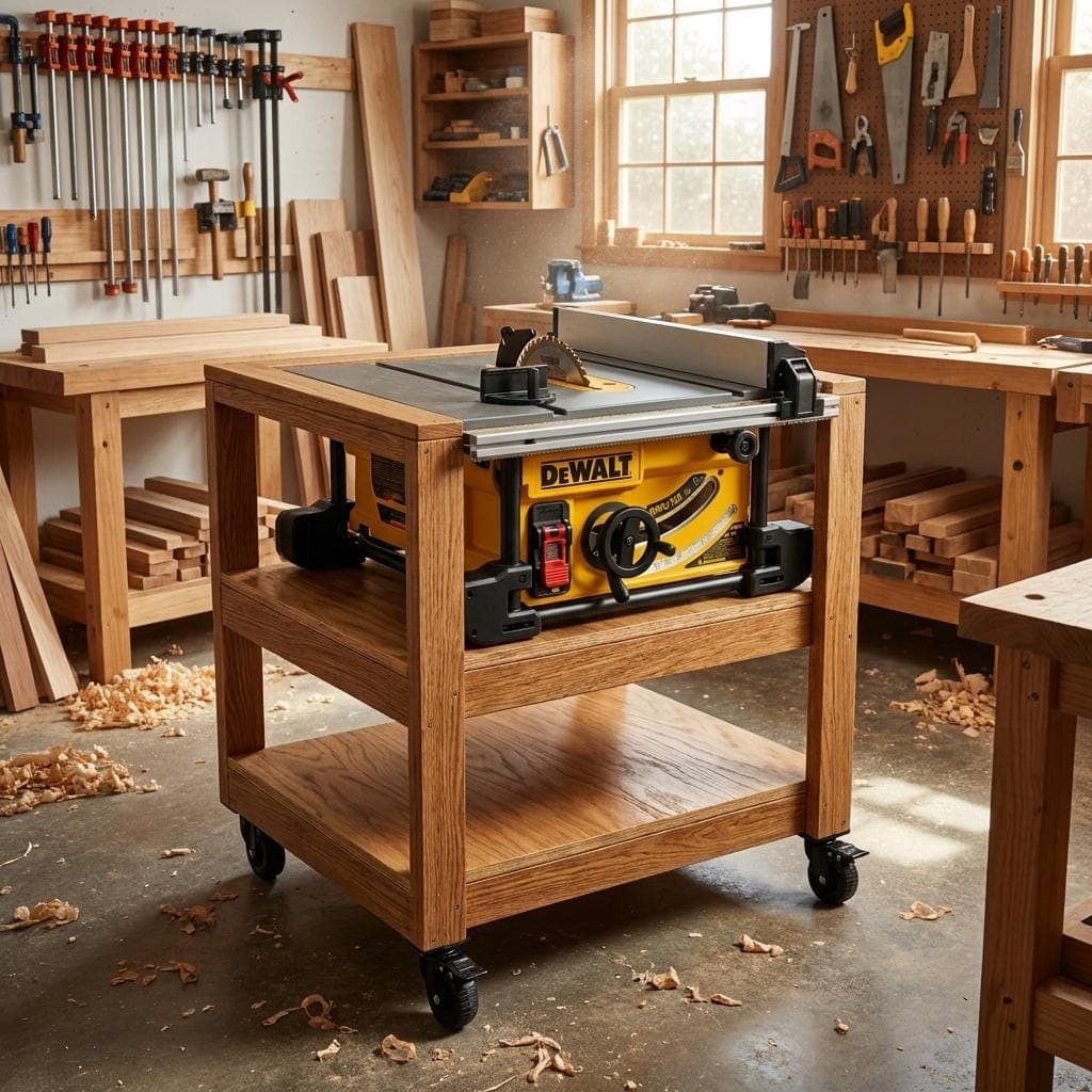 Mobile Miter Saw Station Plans — Step-by-Step DIY Woodworking Plans PDF Blueprint