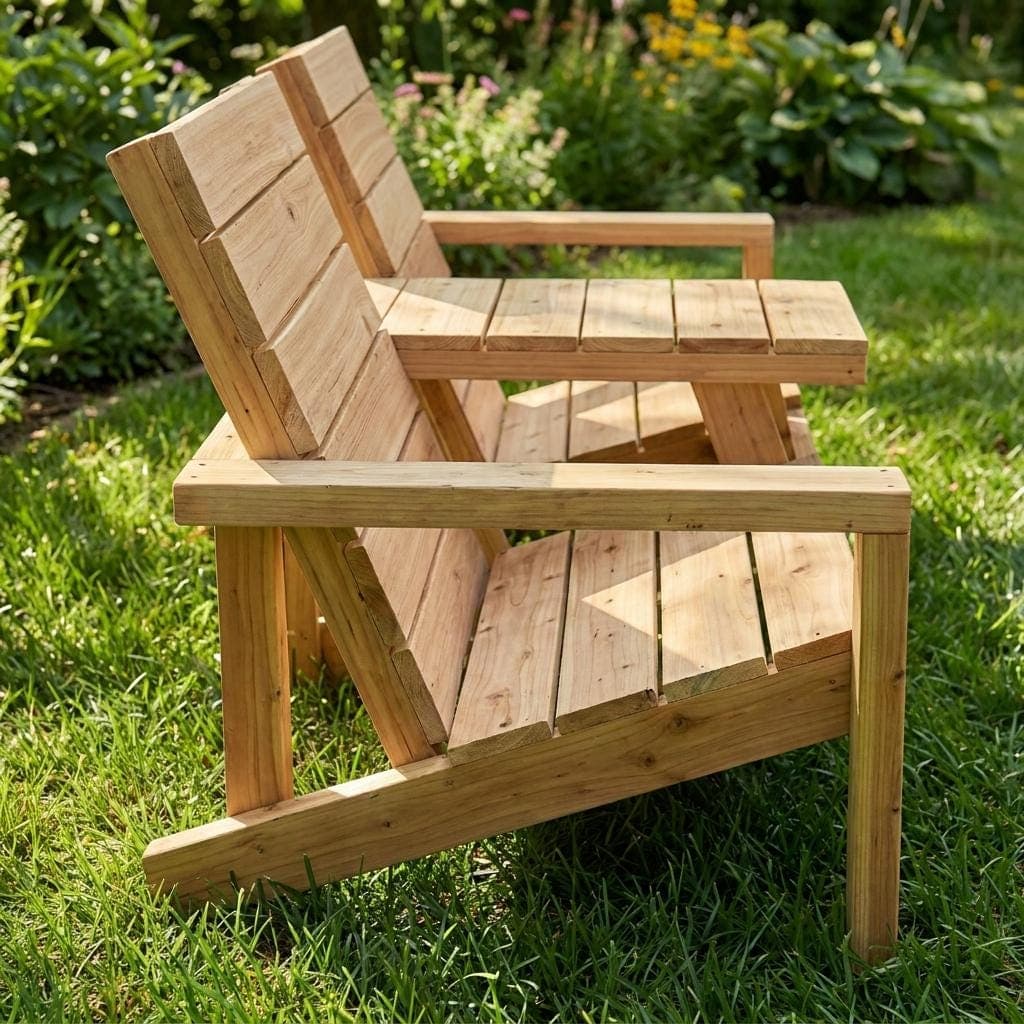 Double Garden Chair Bench Plans — Material and lumber overview