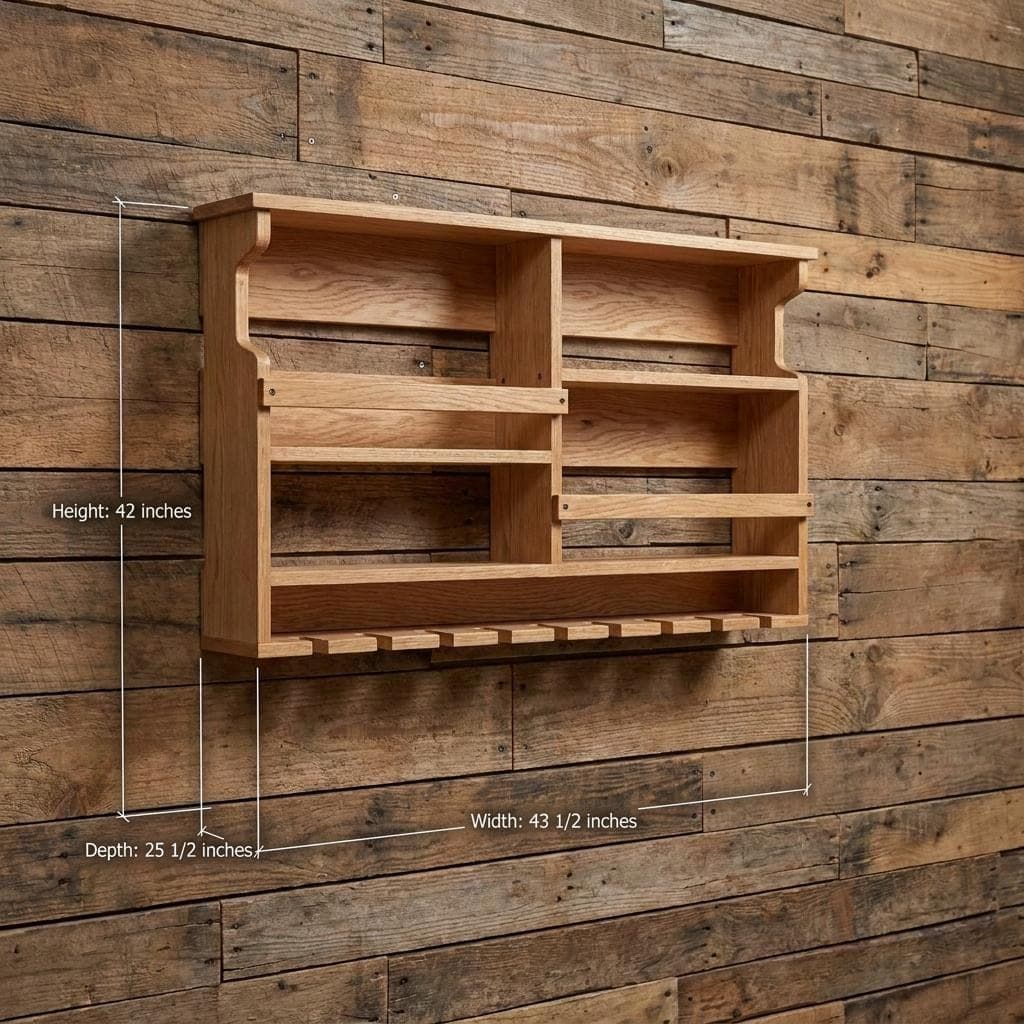 Wall Mounted Wine Rack Plans — Step-by-step 3D assembly diagram