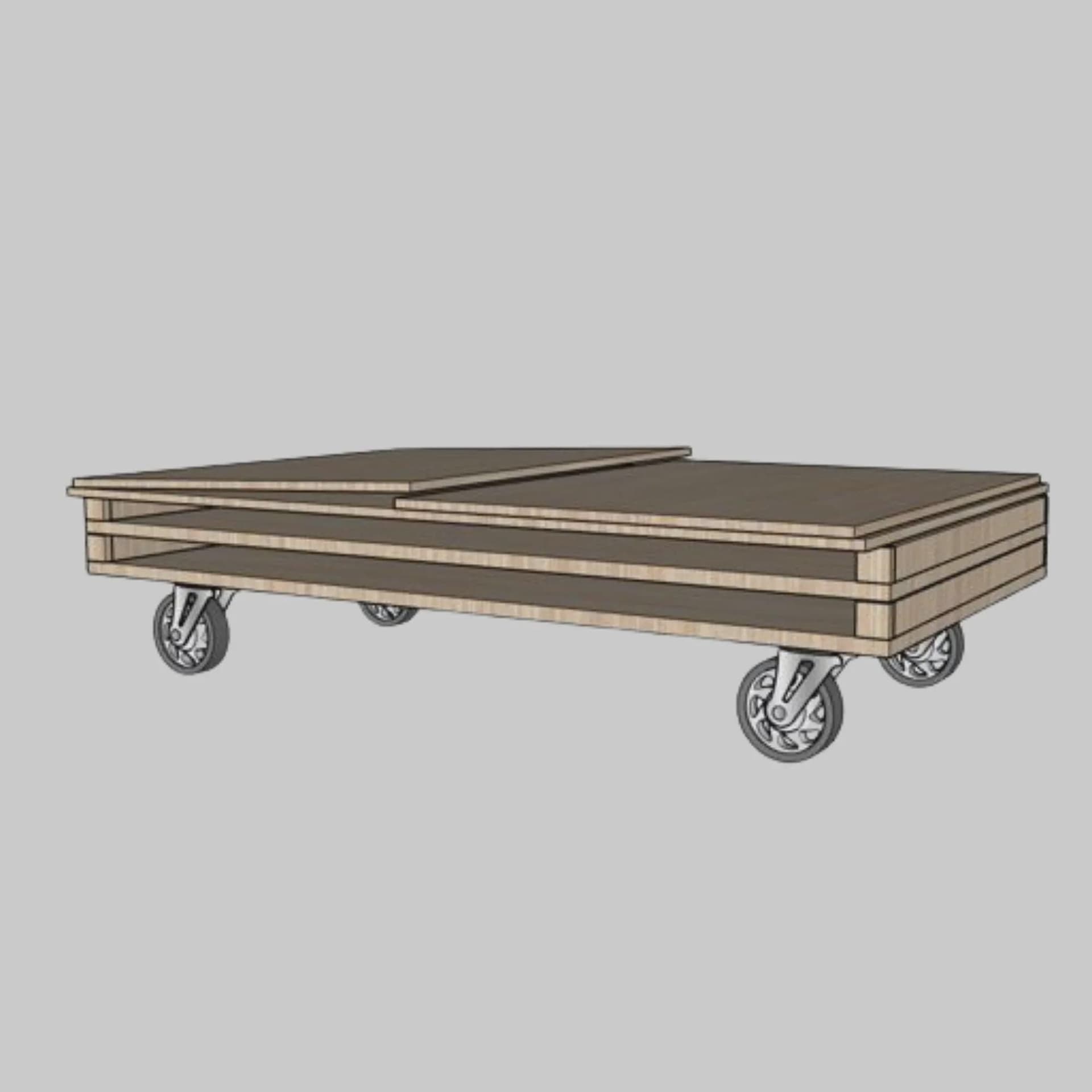 DIY Collapsible Charcuterie Cart Plans — Finished build photo