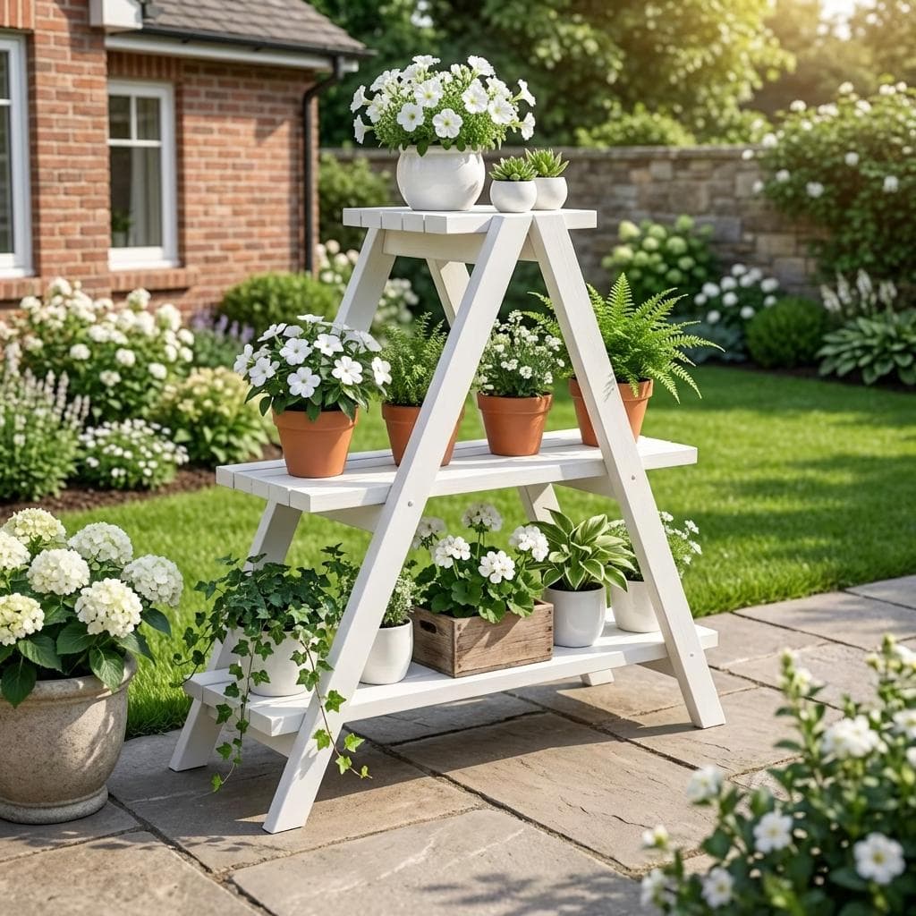 Rustic 3 Tier Wooden Plant Stand Plans — Step-by-Step DIY Woodworking Plans PDF Blueprint