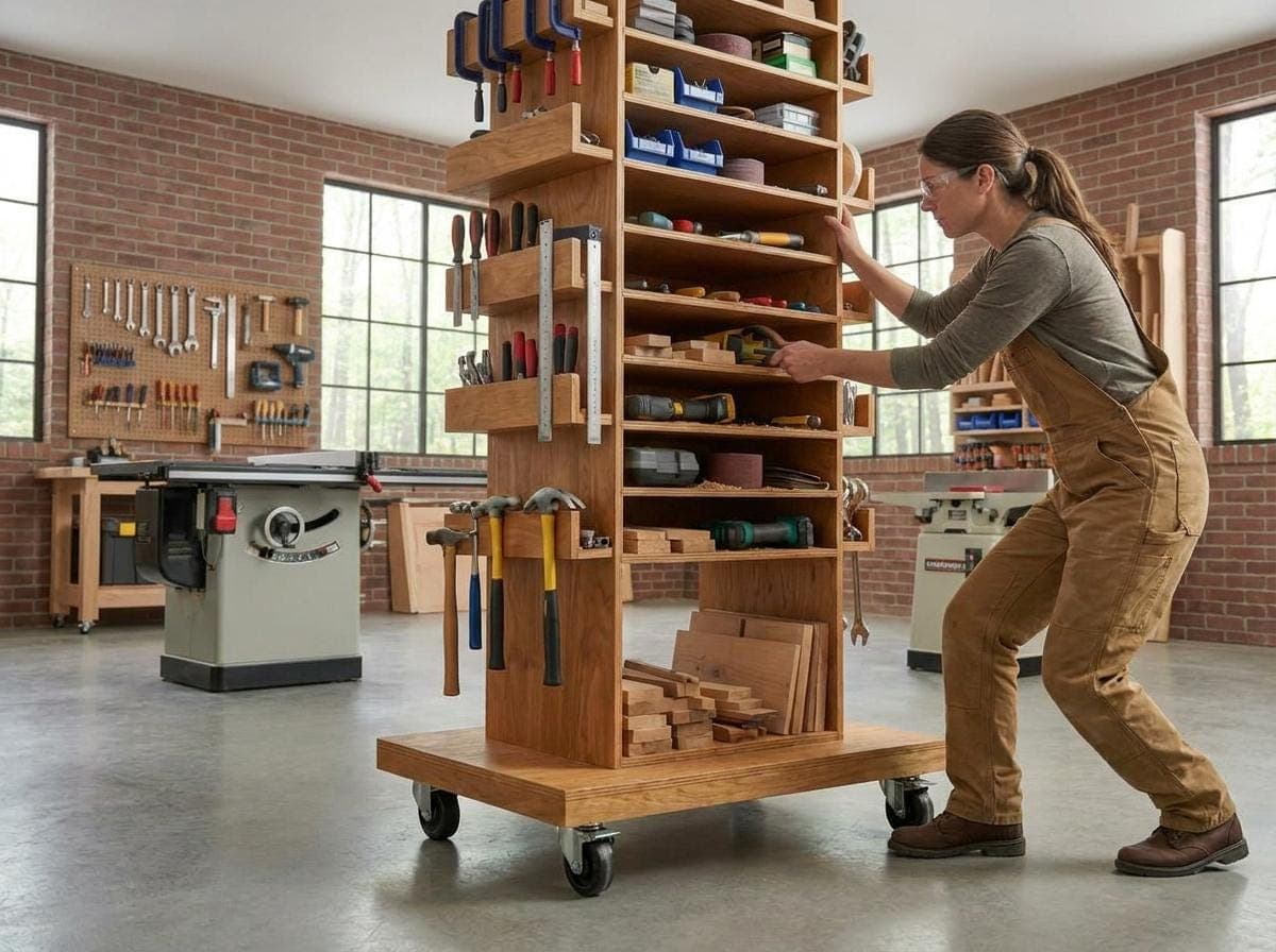 DIY Rolling Tool Station Plans — Finished build photo