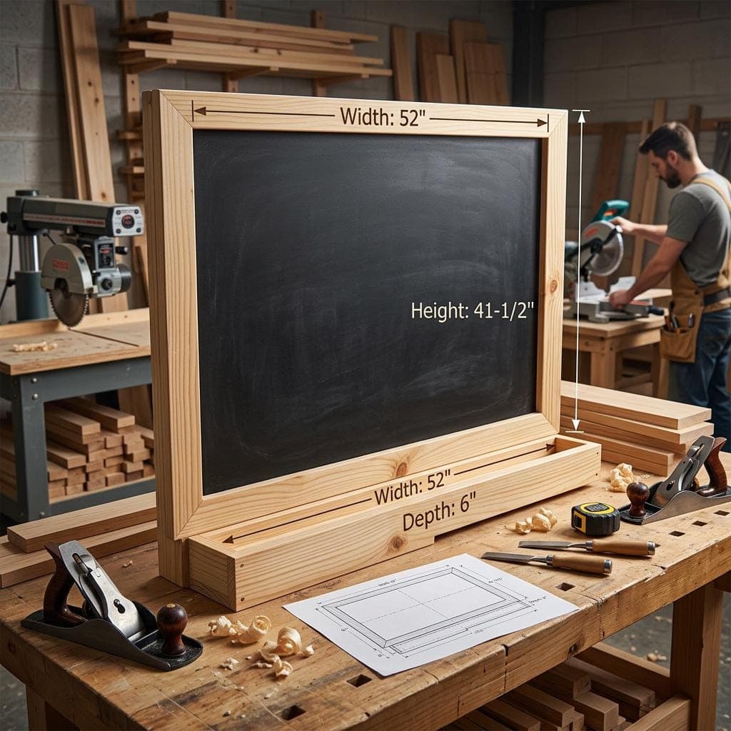 DIY Outdoor Chalkboard Plans — Step-by-step 3D assembly diagram