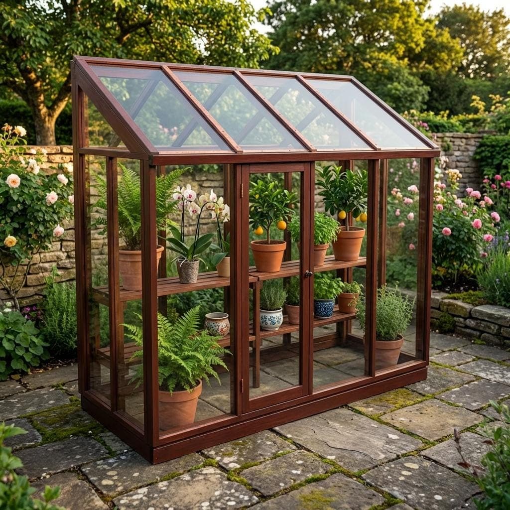 DIY Lean-To Greenhouse Plans — 3D exploded assembly view