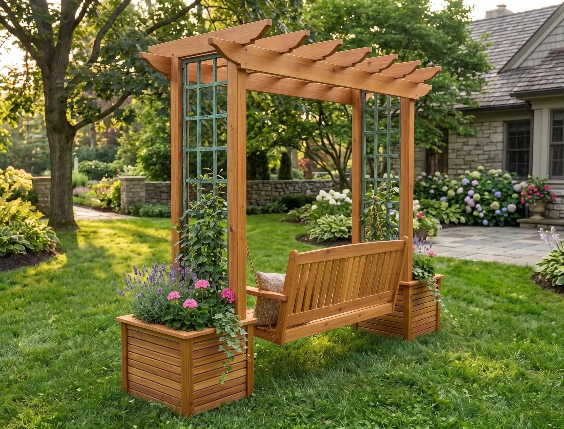 Arbor Swing Plans — Material and lumber overview