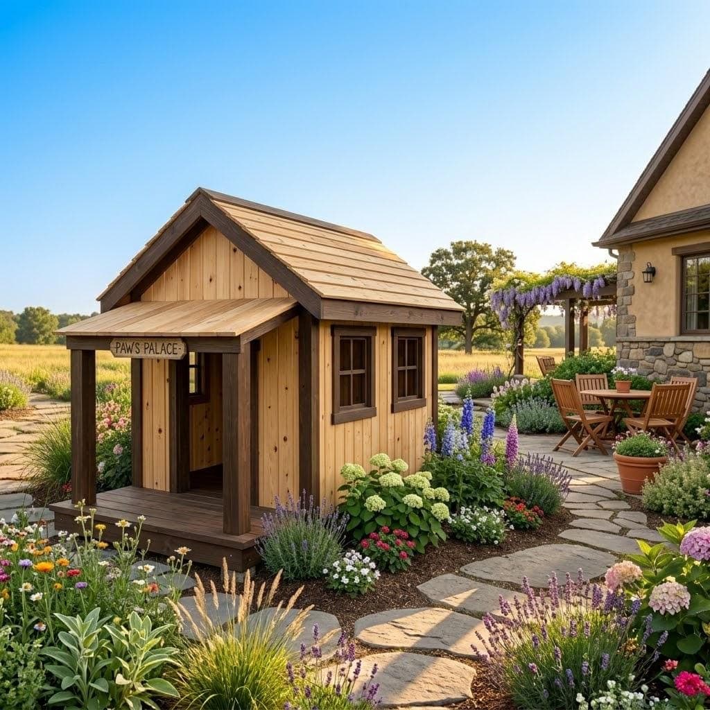 Large Dog House Plans — 3D exploded assembly view