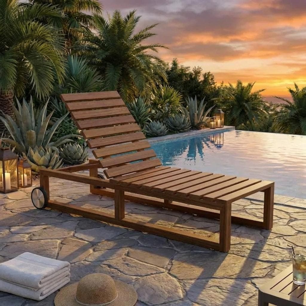 DIY Chaise Lounge Plans — Step-by-step 3D assembly diagram