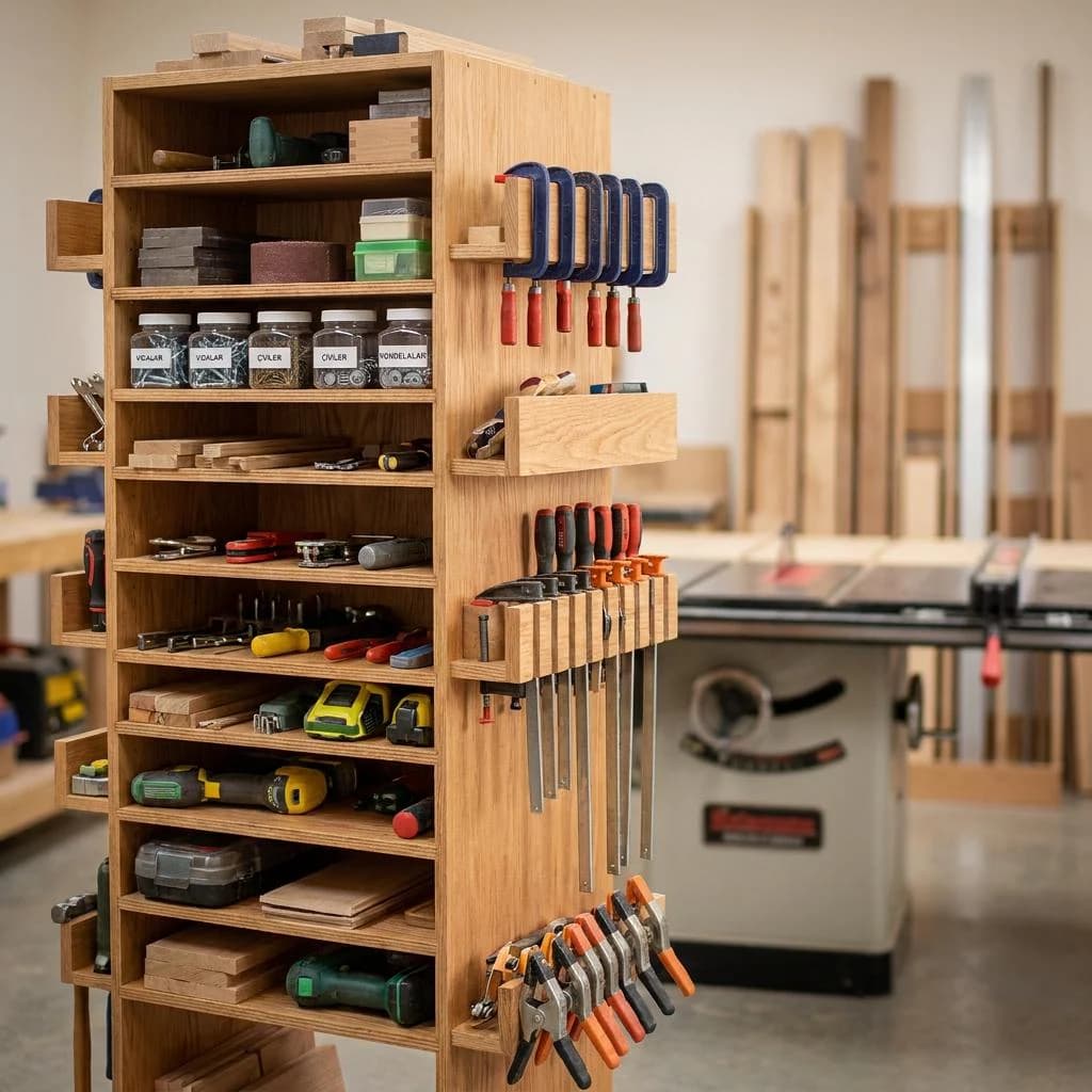 DIY Rolling Tool Station Plans — Material and lumber overview