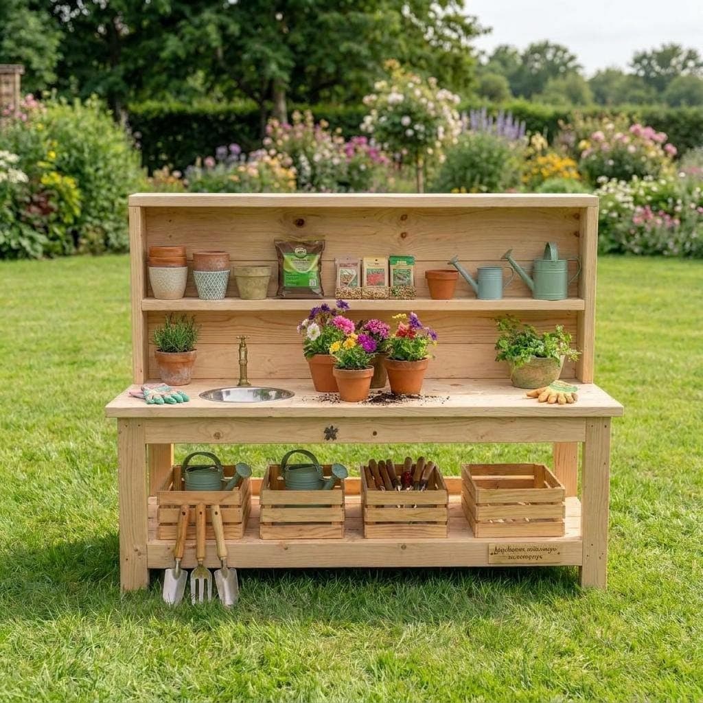 Wide Mud Kitchen Plans PDF — Material and lumber overview