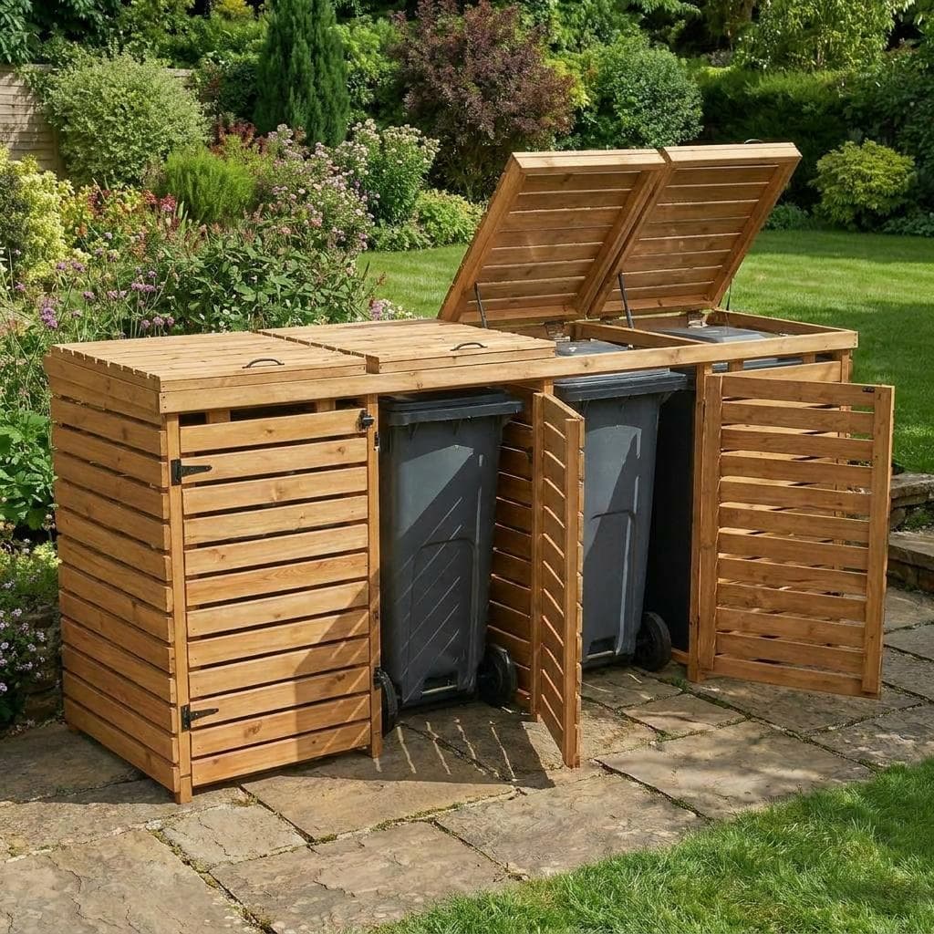 Four Wheelie Bin Storage Plans — Material and lumber overview