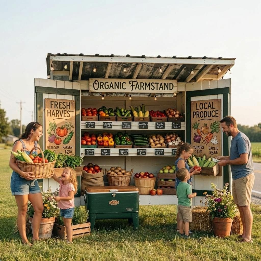 How to Build a Roadside Farmstand to Sell Produce & Eggs