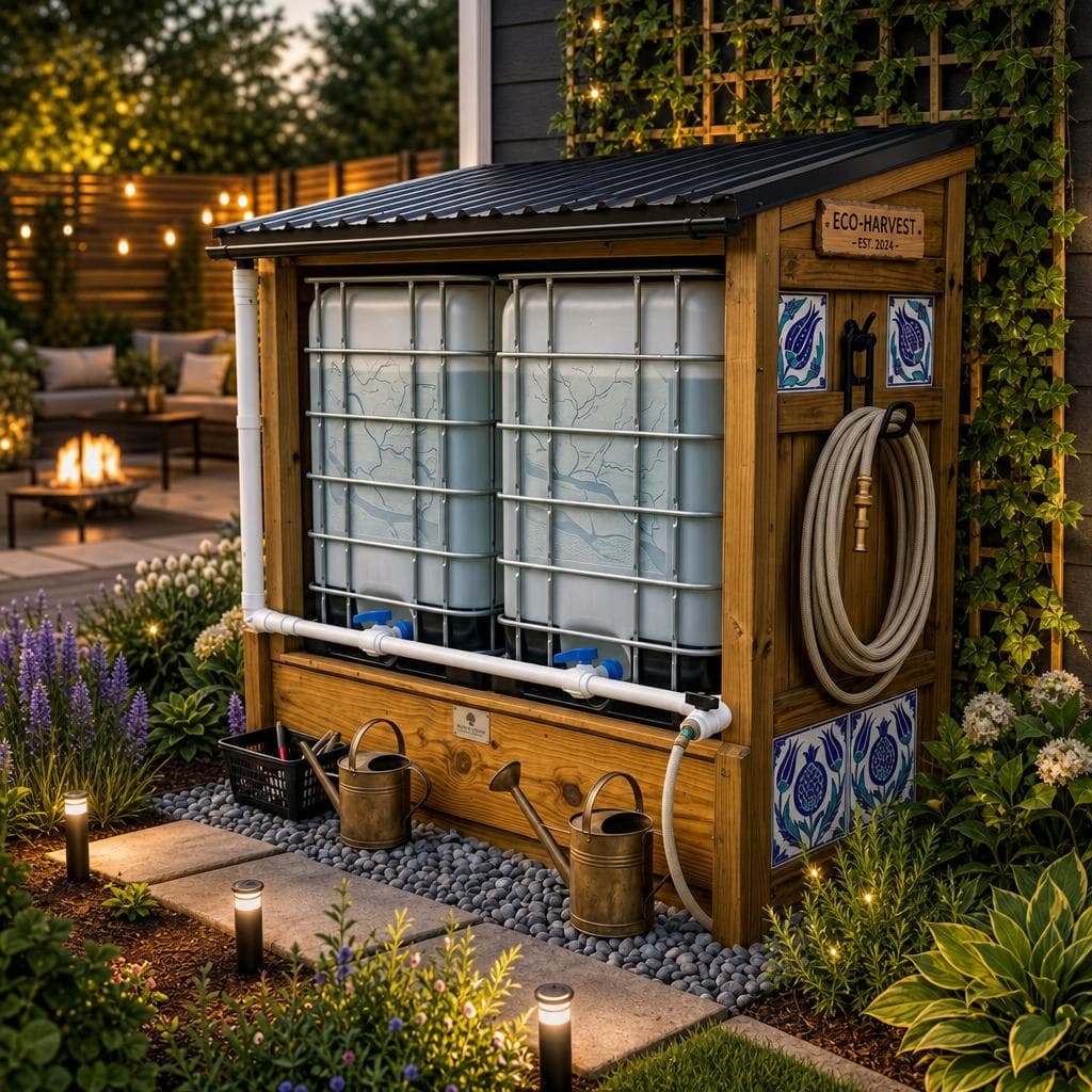 DIY Rainwater Collection System Plans — Cut list and material detail